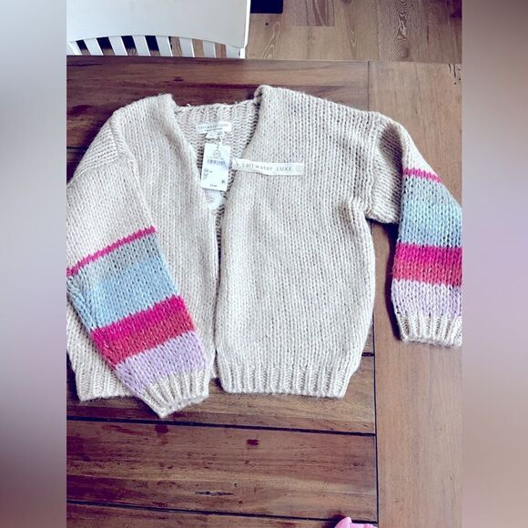 SALTWATER LUXE Colorful Knit Sweater with 'Hello SunShine” on back Design!  NWT! - Picture 4 of 8